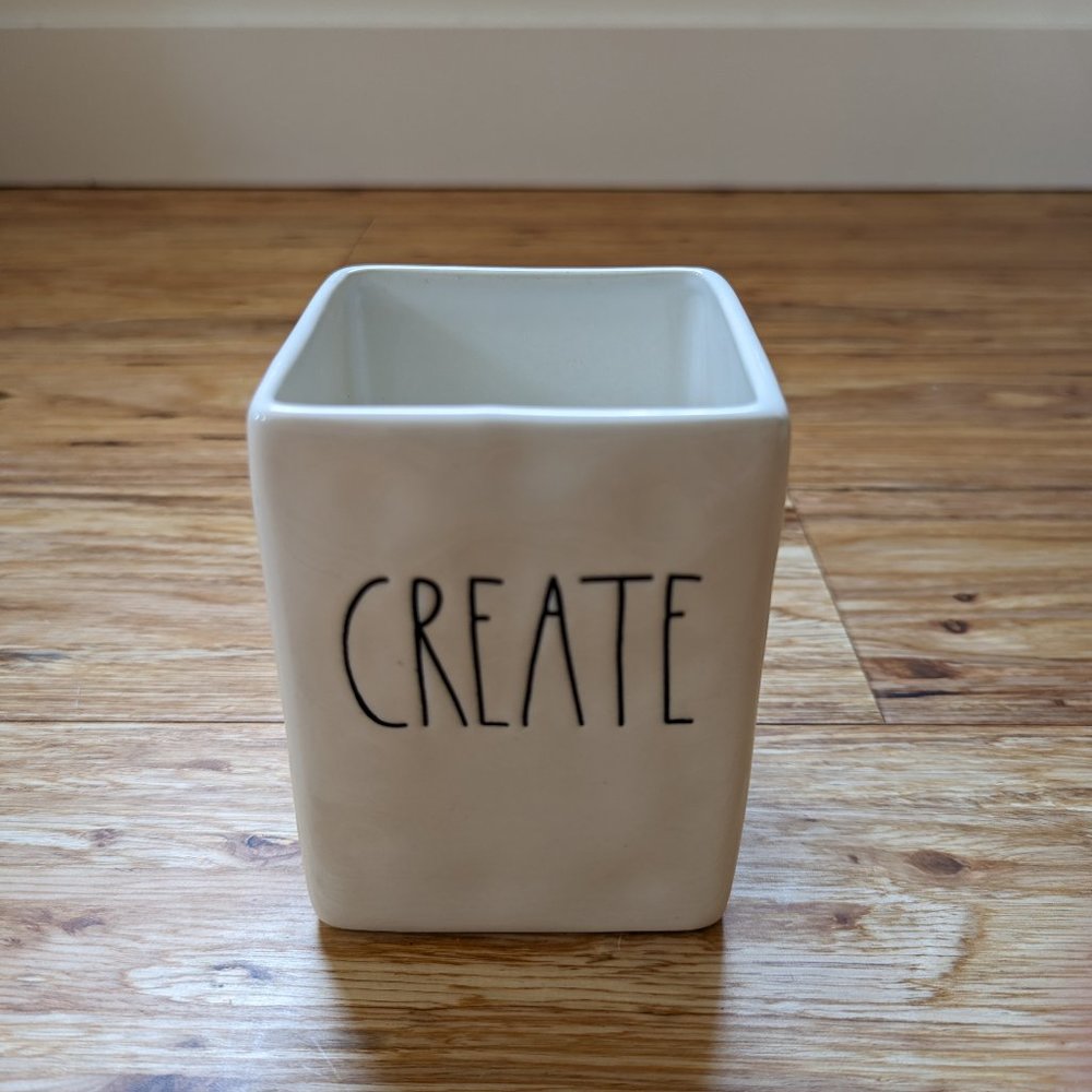 Rae Dunn "Create" organizer holder for office, kitchen or bathroom